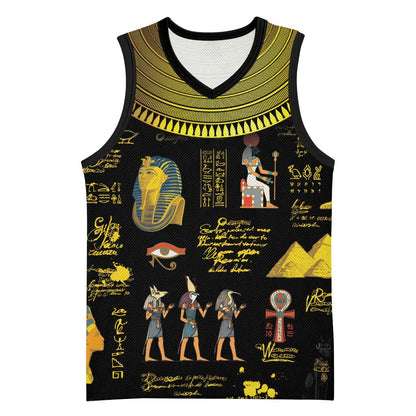 Ancient Egypt and Hieroglyphs Basketball Jersey LT9