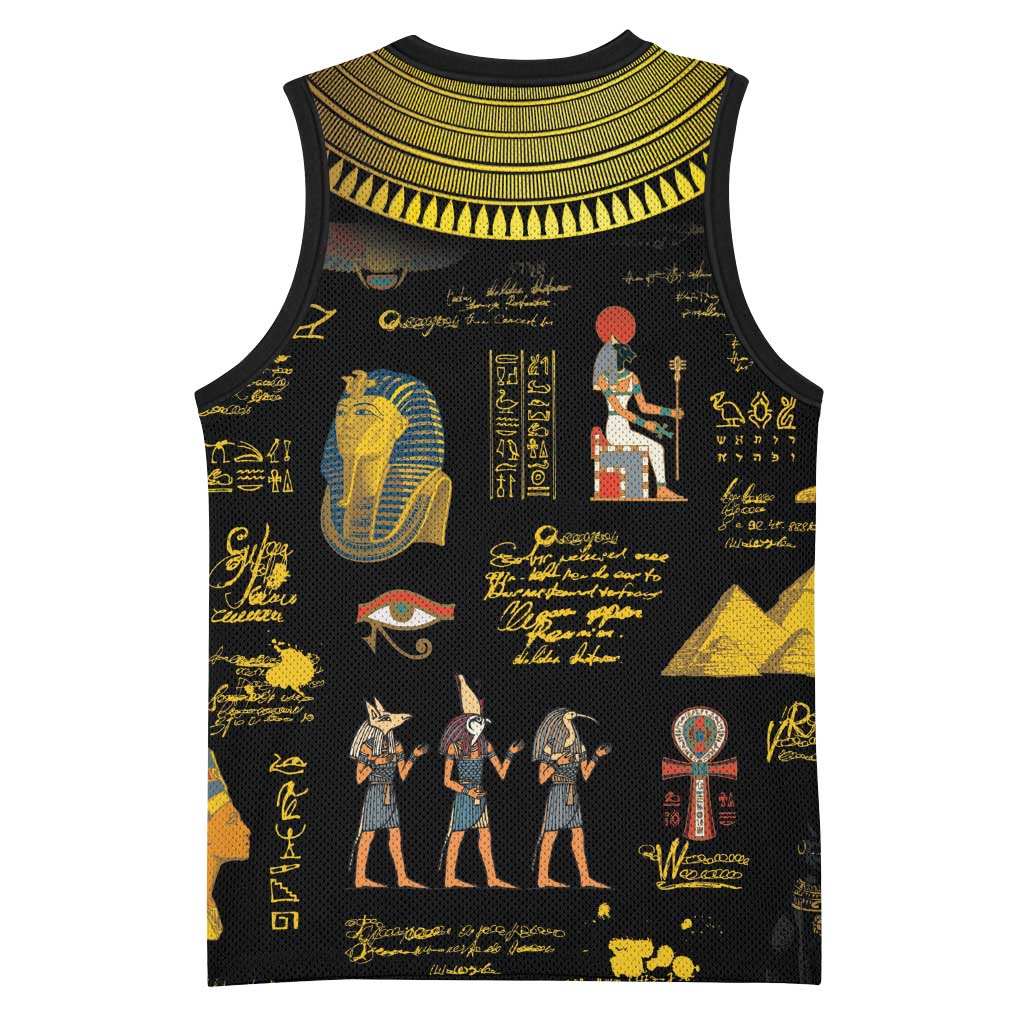 Ancient Egypt and Hieroglyphs Basketball Jersey LT9