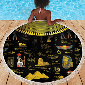 Ancient Egypt and Hieroglyphs Beach Blanket