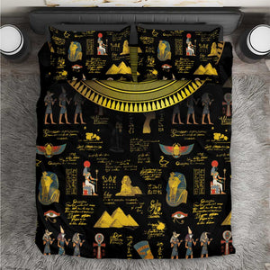 Ancient Egypt and Hieroglyphs Bedding Set