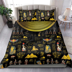 Ancient Egypt and Hieroglyphs Bedding Set