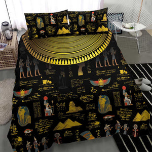 Ancient Egypt and Hieroglyphs Bedding Set