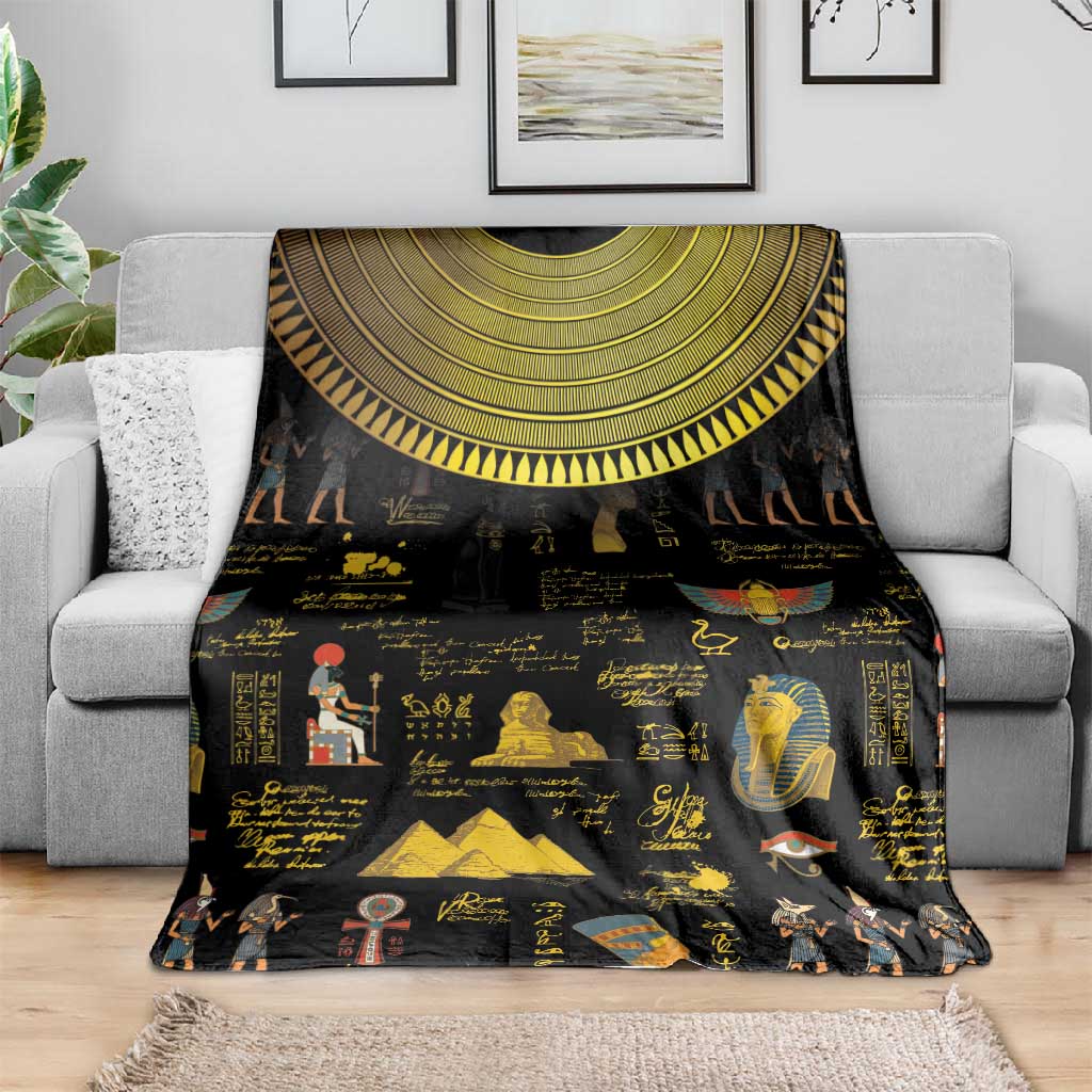 Ancient Egypt and Hieroglyphs Blanket