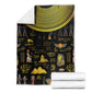 Ancient Egypt and Hieroglyphs Blanket