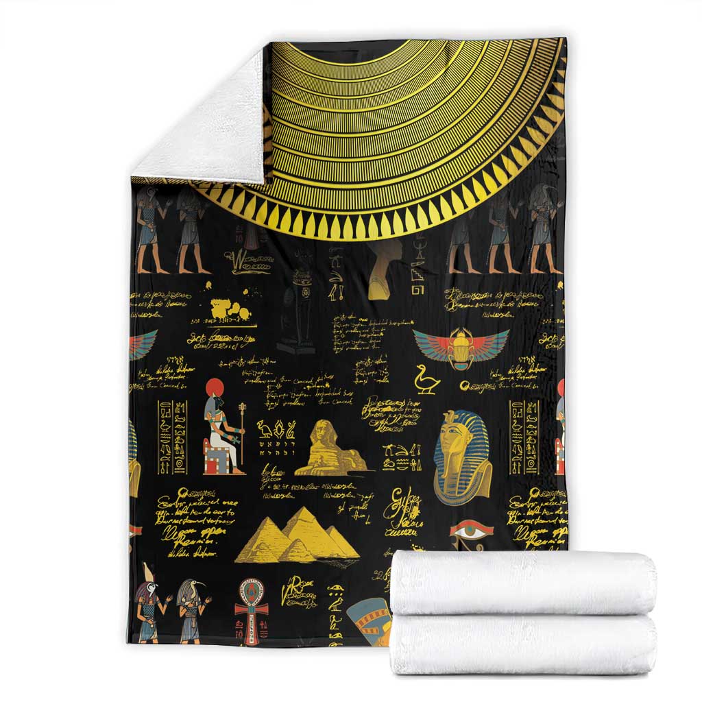 Ancient Egypt and Hieroglyphs Blanket
