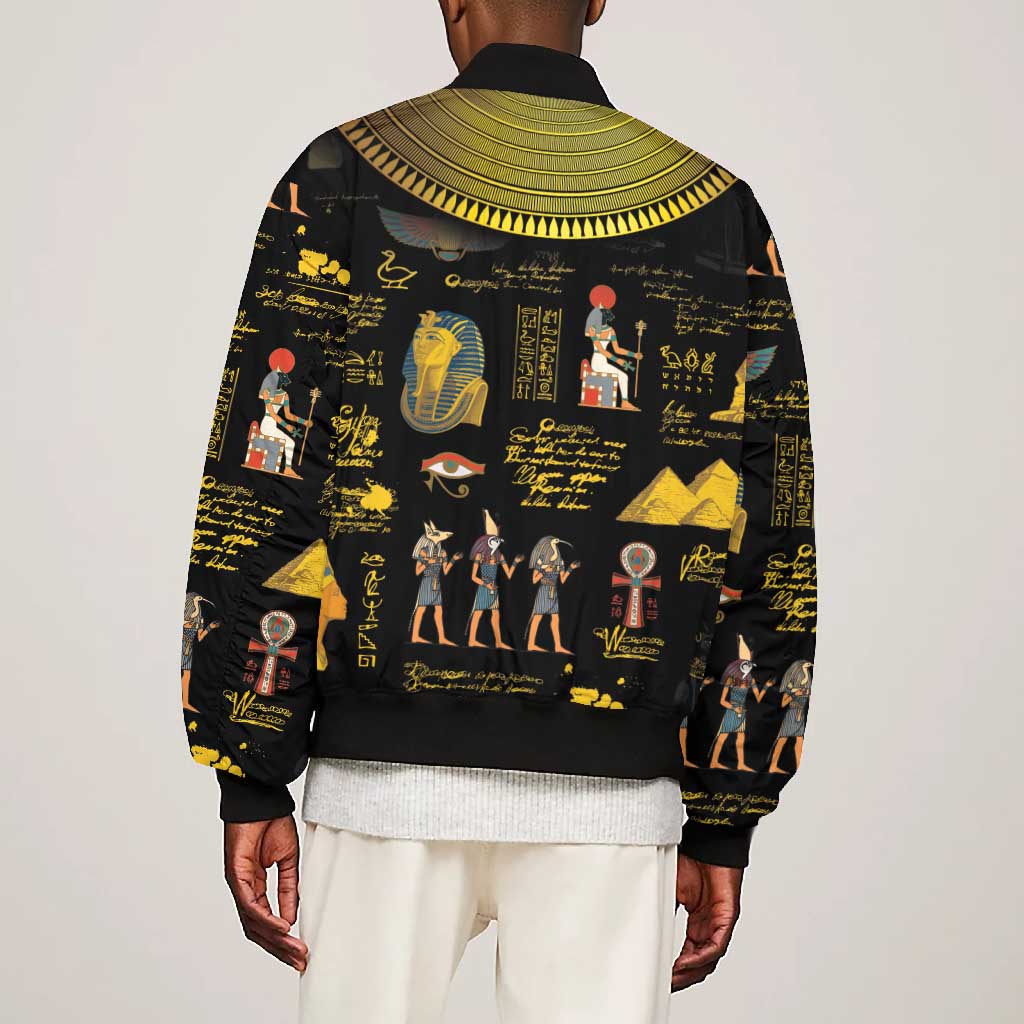Ancient Egypt and Hieroglyphs Bomber Jacket