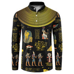 Ancient Egypt and Hieroglyphs Button Sweatshirt