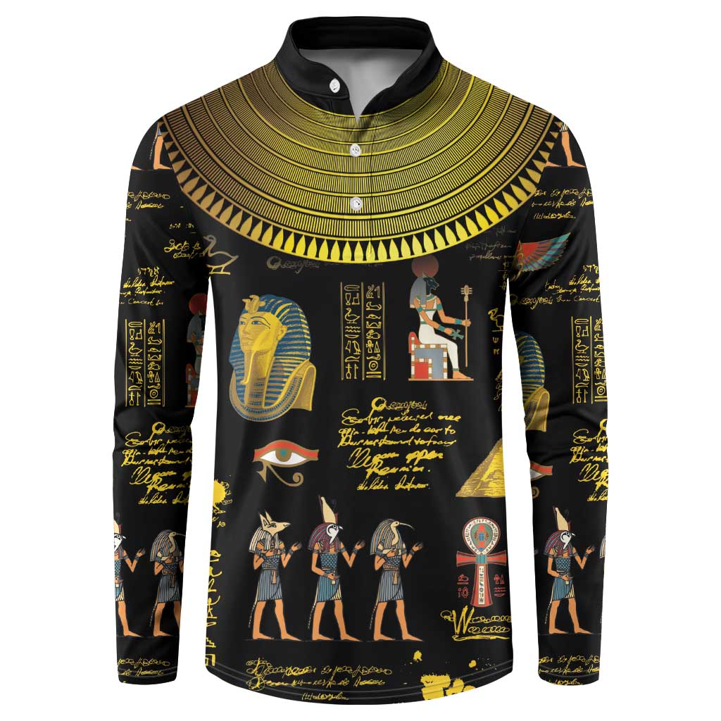 Ancient Egypt and Hieroglyphs Button Sweatshirt