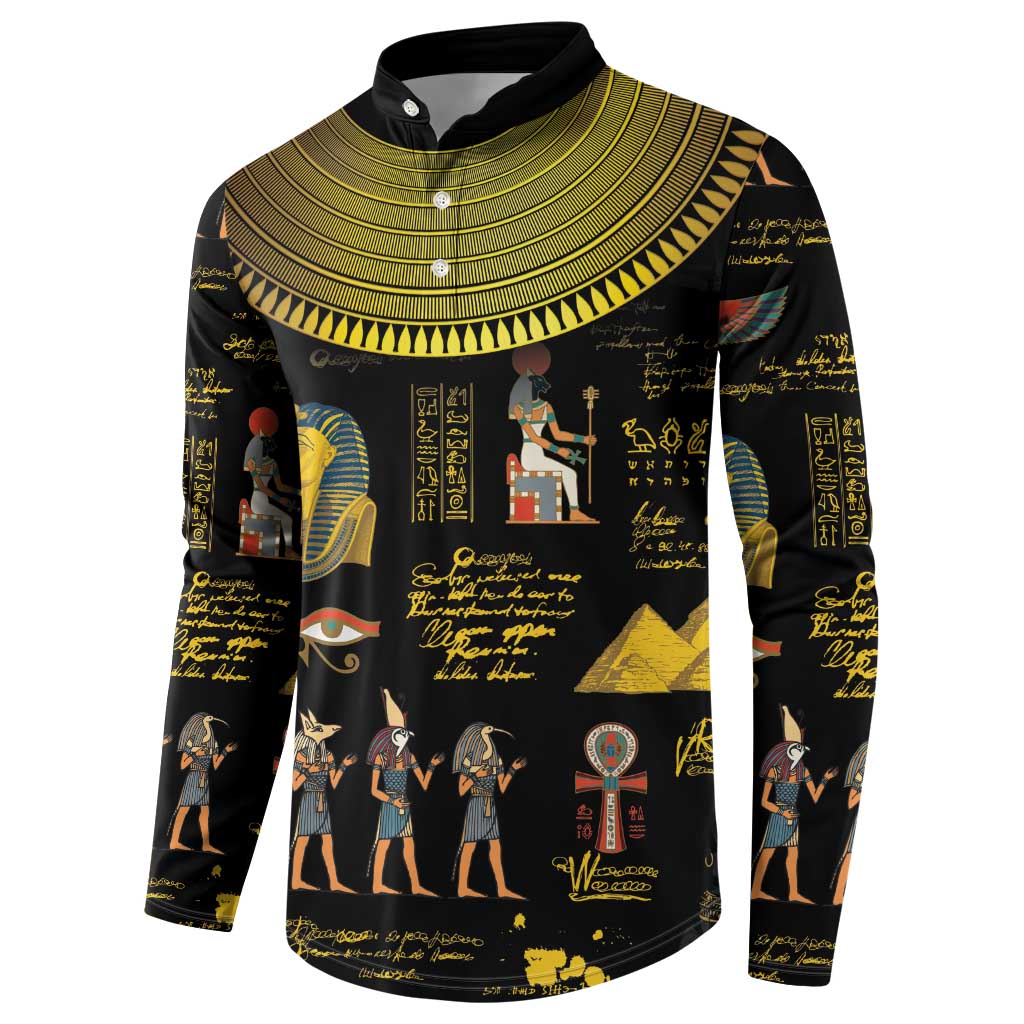 Ancient Egypt and Hieroglyphs Button Sweatshirt
