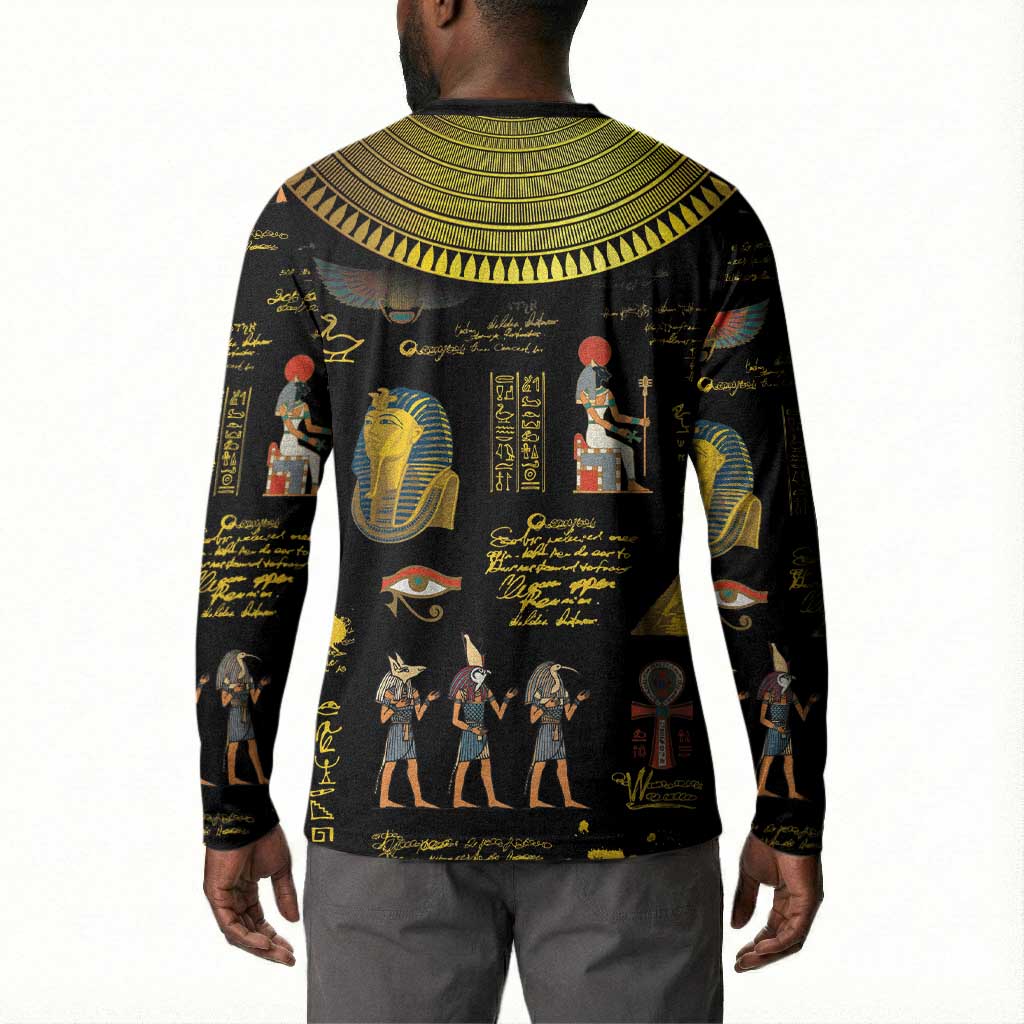 Ancient Egypt and Hieroglyphs Button Sweatshirt
