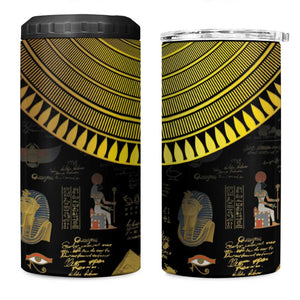 Ancient Egypt and Hieroglyphs 4 in 1 Can Cooler Tumbler