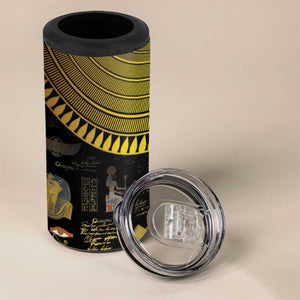 Ancient Egypt and Hieroglyphs 4 in 1 Can Cooler Tumbler