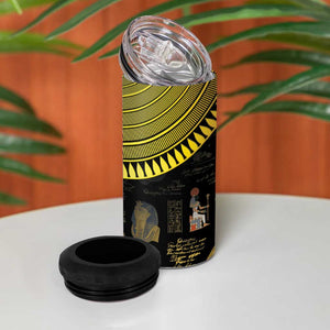 Ancient Egypt and Hieroglyphs 4 in 1 Can Cooler Tumbler