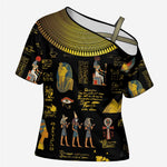 Ancient Egypt and Hieroglyphs Cross Shoulder Shirt