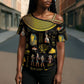 Ancient Egypt and Hieroglyphs Cross Shoulder Shirt