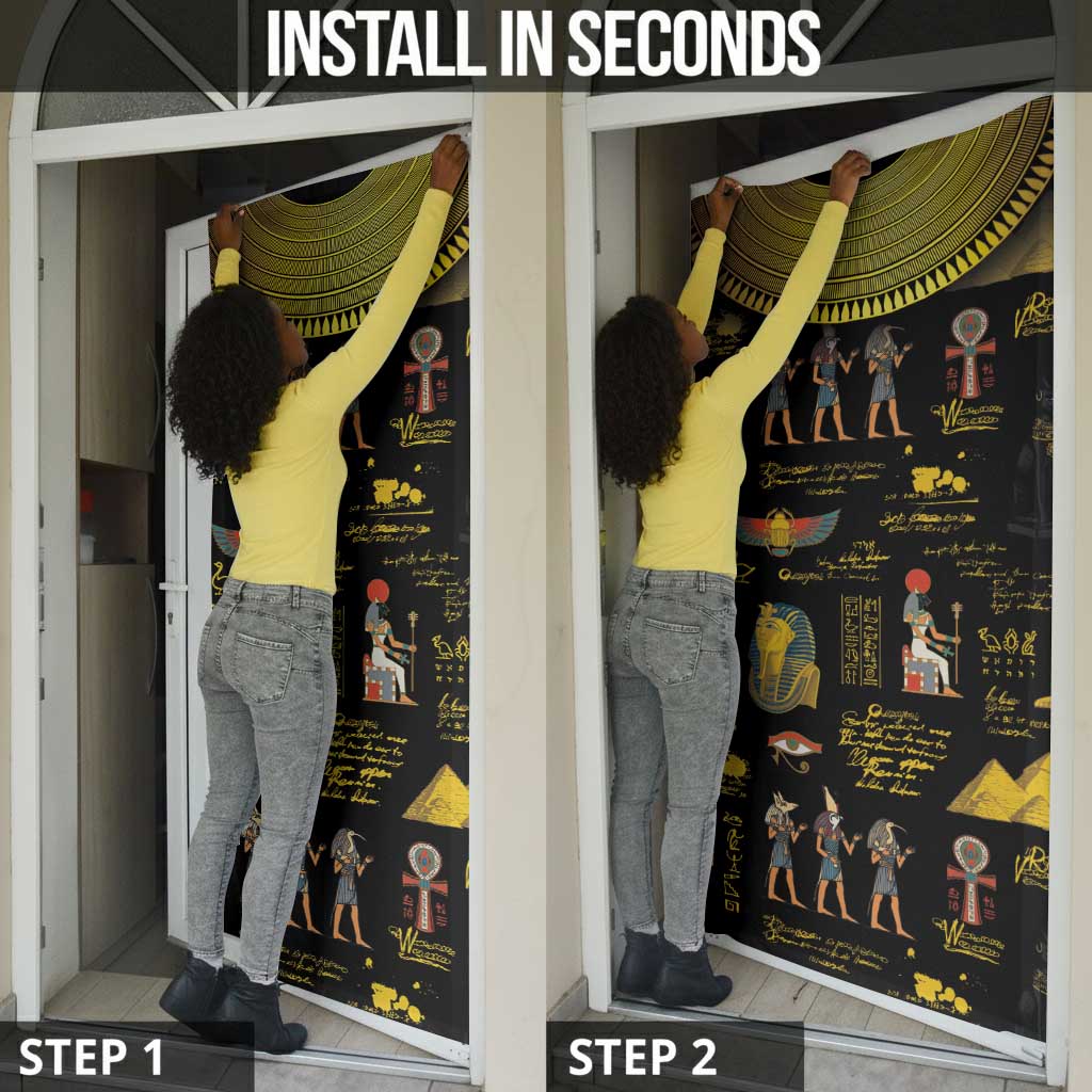 Ancient Egypt and Hieroglyphs Door Cover
