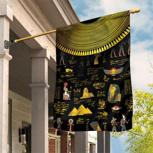 Ancient Egypt and Hieroglyphs Garden Flag