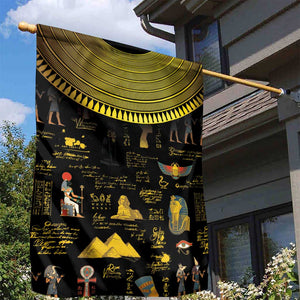 Ancient Egypt and Hieroglyphs Garden Flag