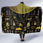 Ancient Egypt and Hieroglyphs Hooded Blanket