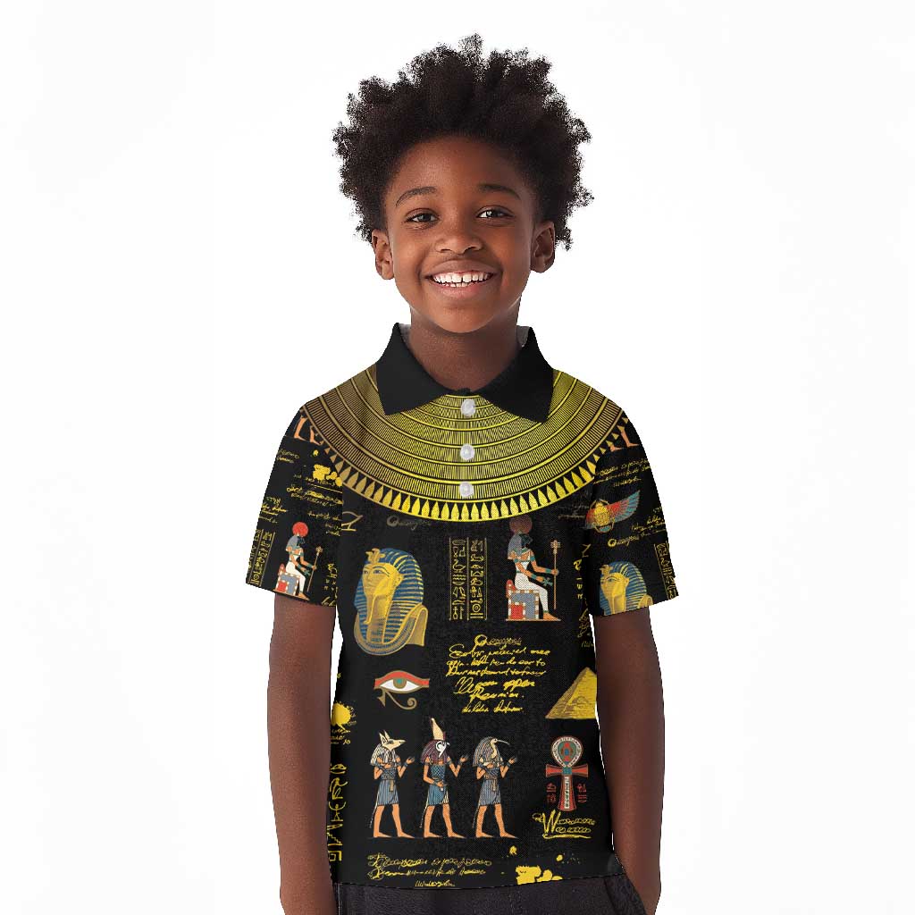 Ancient Egypt and Hieroglyphs Kid Polo Shirt