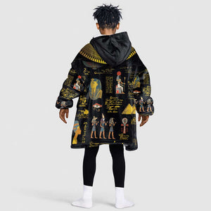 Ancient Egypt and Hieroglyphs KId Wearable Blanket Hoodie