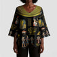 Ancient Egypt and Hieroglyphs Kimono Sleeve Blouse