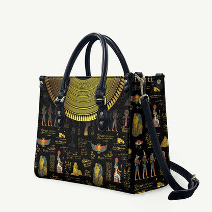 Ancient Egypt and Hieroglyphs Leather Bag