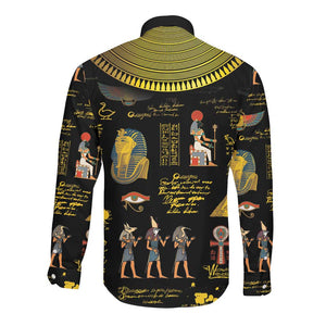 Ancient Egypt and Hieroglyphs Long Sleeve Button Shirt