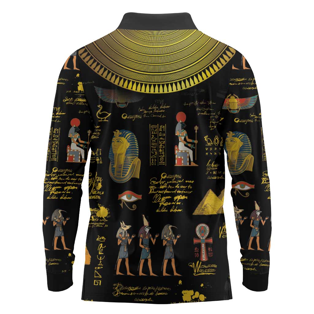 Ancient Egypt and Hieroglyphs Long Sleeve Polo Shirt