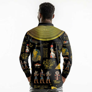 Ancient Egypt and Hieroglyphs Long Sleeve Polo Shirt