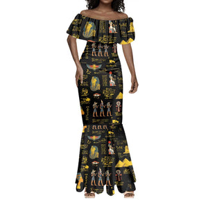 Ancient Egypt and Hieroglyphs Mermaid Dress