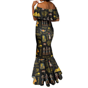 Ancient Egypt and Hieroglyphs Mermaid Dress