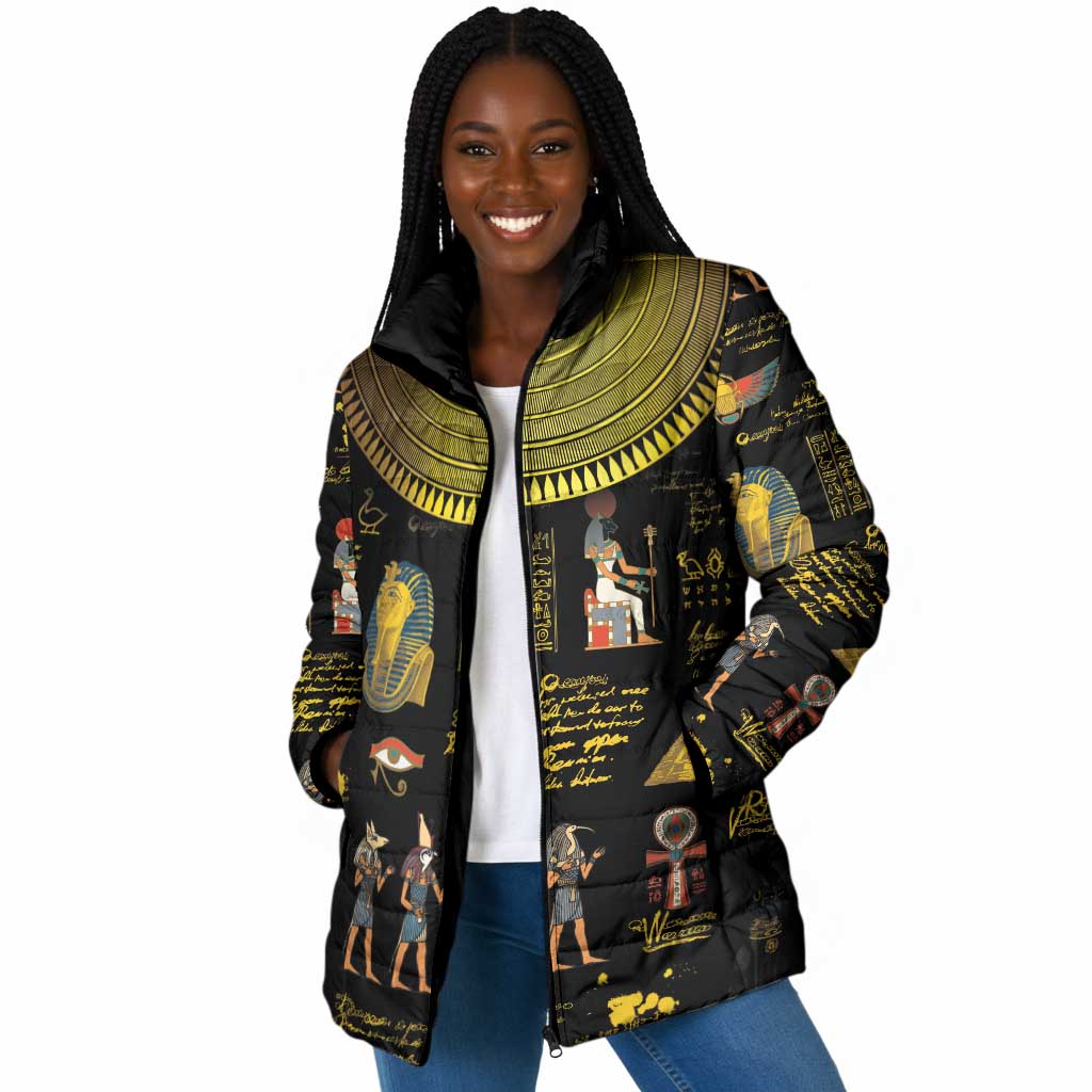 Ancient Egypt and Hieroglyphs Padded Jacket