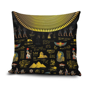 Ancient Egypt and Hieroglyphs Pillow Cover