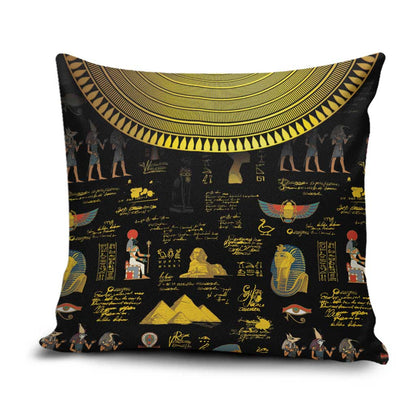 Ancient Egypt and Hieroglyphs Pillow Cover
