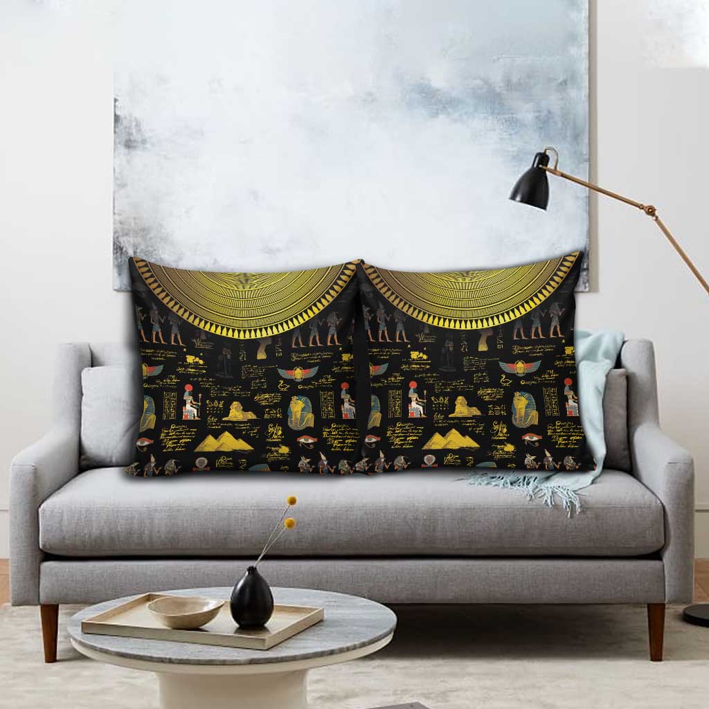 Ancient Egypt and Hieroglyphs Pillow Cover