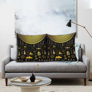 Ancient Egypt and Hieroglyphs Pillow Cover