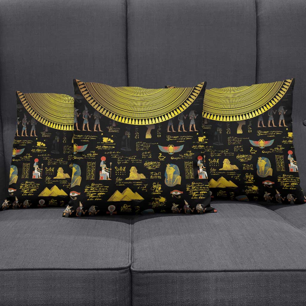 Ancient Egypt and Hieroglyphs Pillow Cover