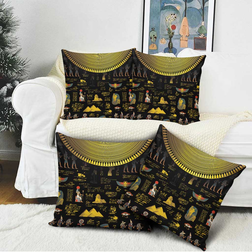 Ancient Egypt and Hieroglyphs Pillow Cover