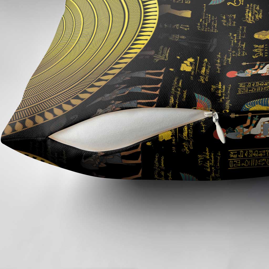 Ancient Egypt and Hieroglyphs Pillow Cover
