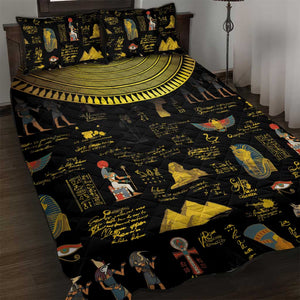 Ancient Egypt and Hieroglyphs Quilt Bed Set