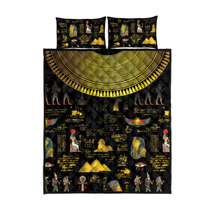 Ancient Egypt and Hieroglyphs Quilt Bed Set