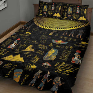 Ancient Egypt and Hieroglyphs Quilt Bed Set