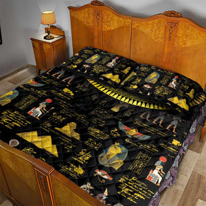 Ancient Egypt and Hieroglyphs Quilt Bed Set