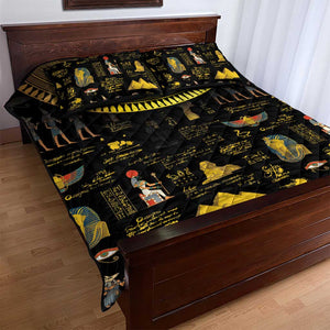 Ancient Egypt and Hieroglyphs Quilt Bed Set