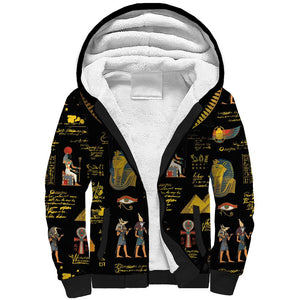 Ancient Egypt and Hieroglyphs Sherpa Hoodie