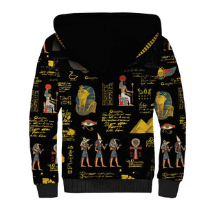 Ancient Egypt and Hieroglyphs Sherpa Hoodie