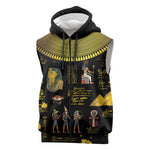 Ancient Egypt and Hieroglyphs Sleeveless Zip Hoodie - African Pride