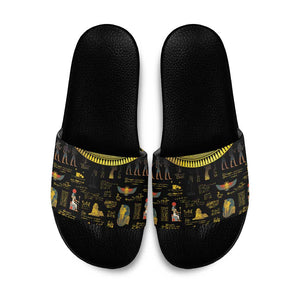 Ancient Egypt and Hieroglyphs Slide Sandals