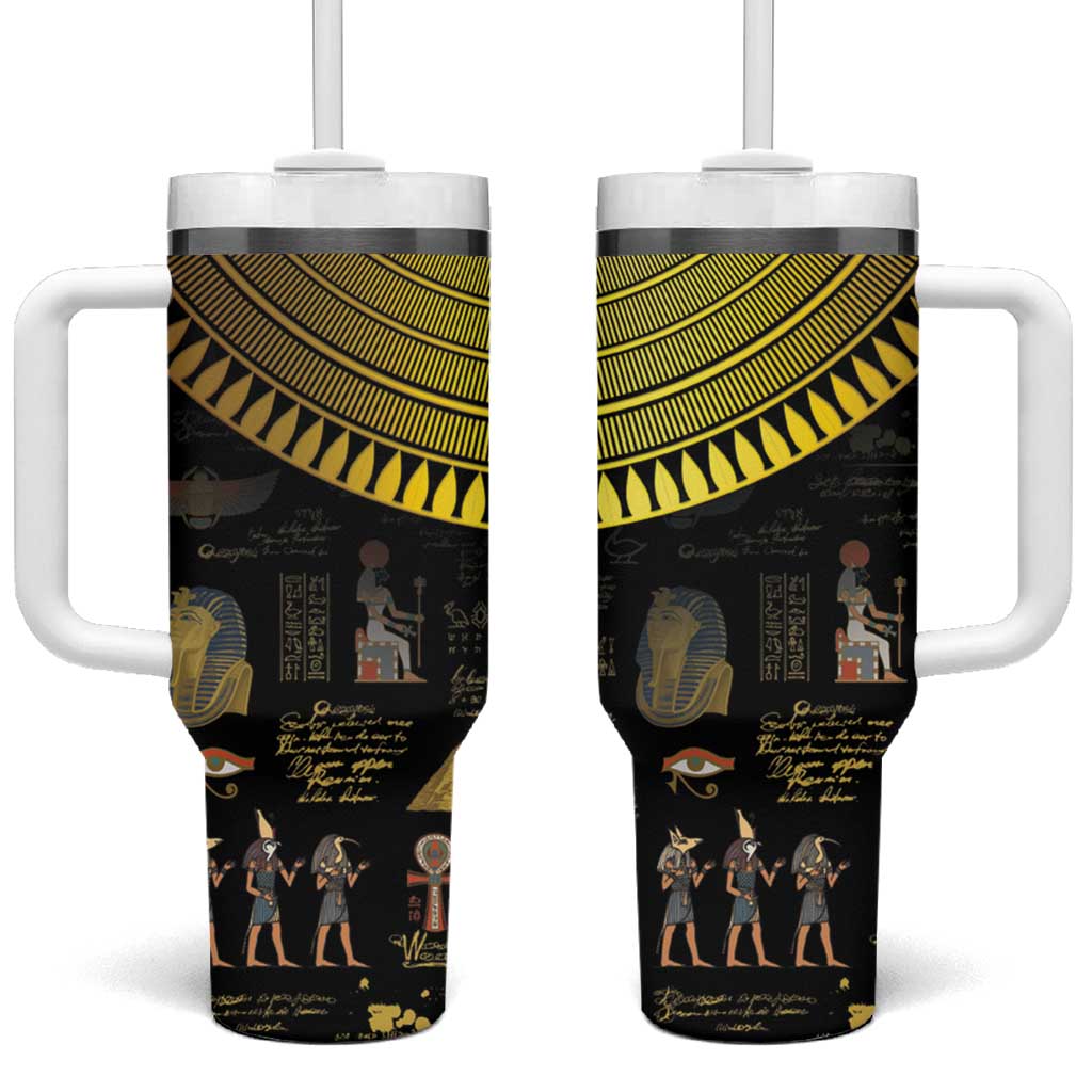 Ancient Egypt and Hieroglyphs Tumbler With Handle